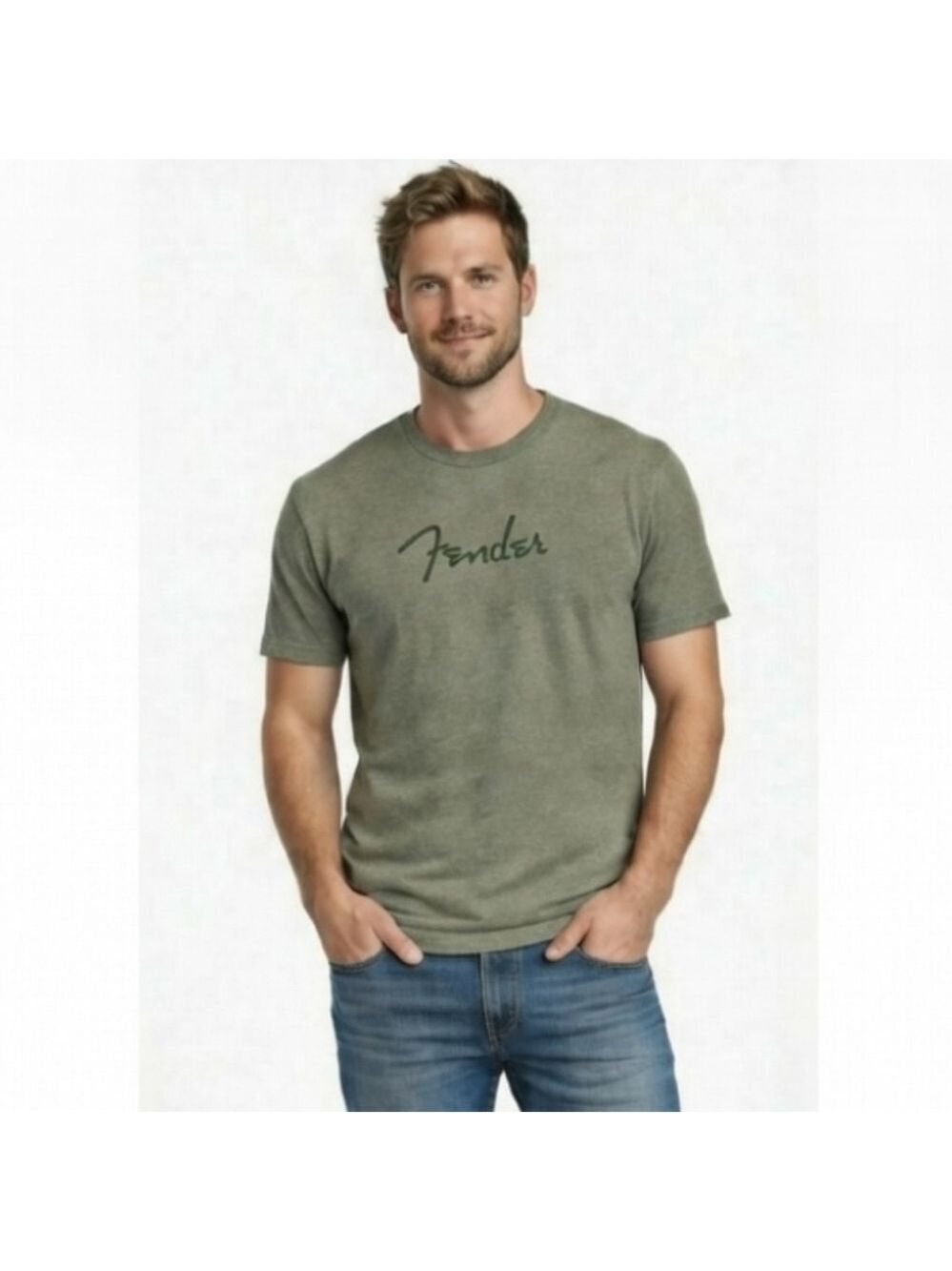 Fender Men's Heathered Olive Green T-shirt Size XXL
